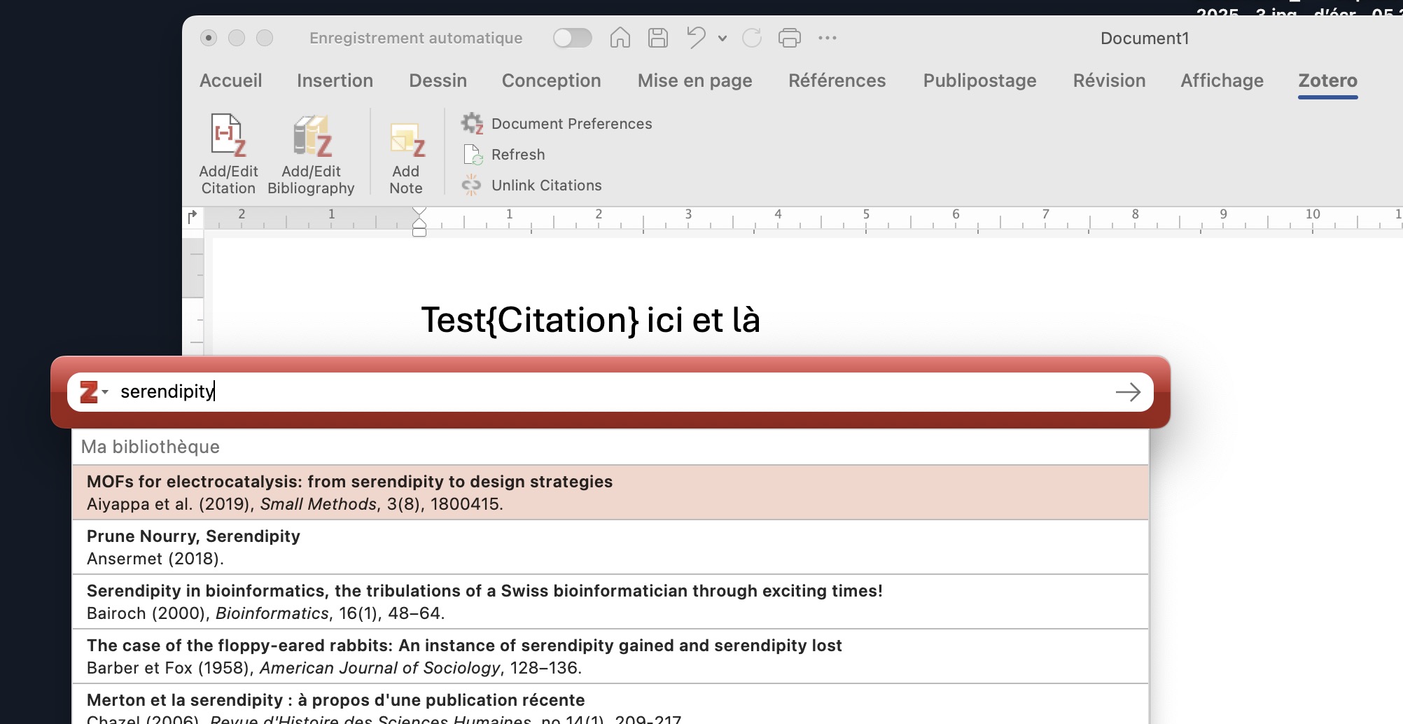 Add citation - Zotero 7