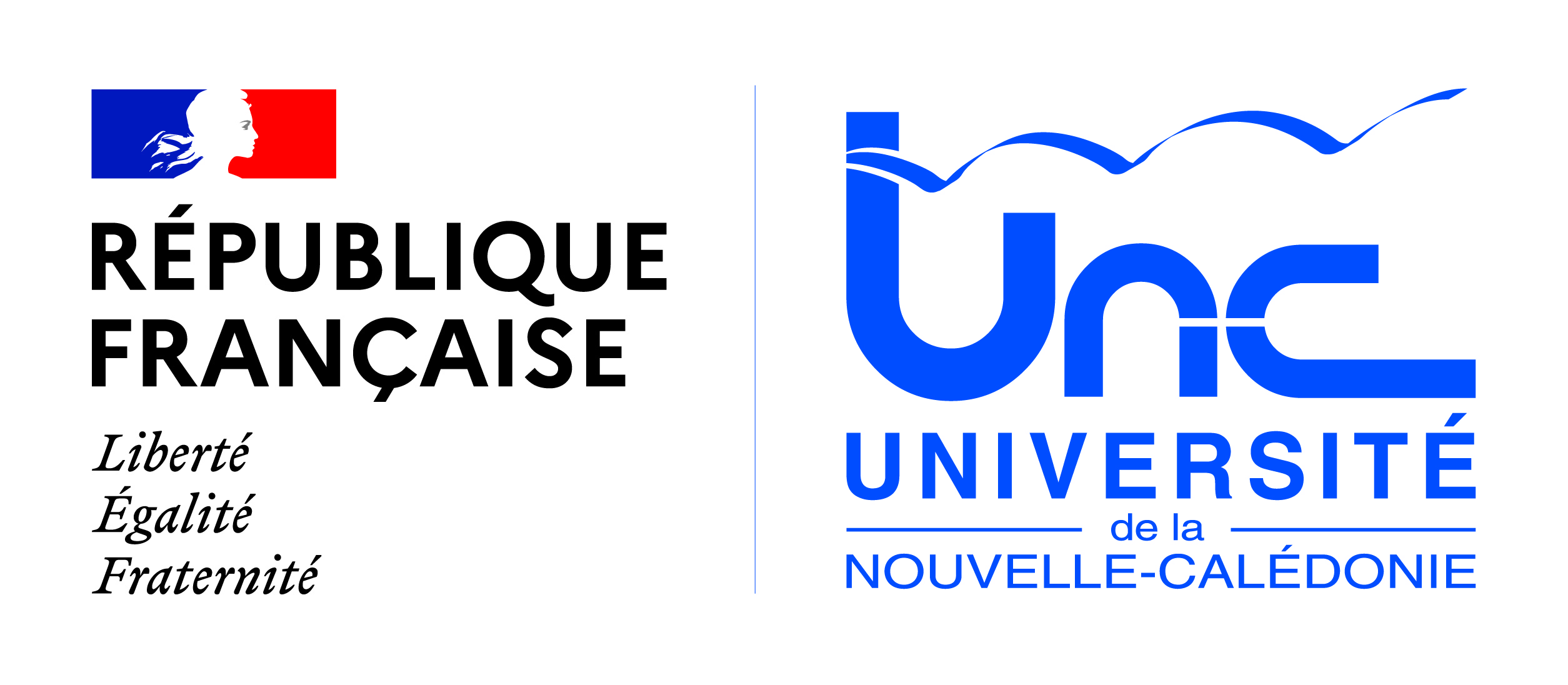 Logo de la République Française et de l'Université de la Nouvelle Calédonie.