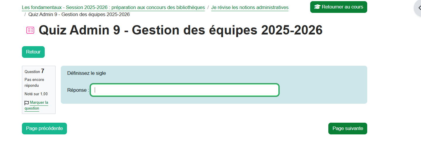 Il manque l'acronyme